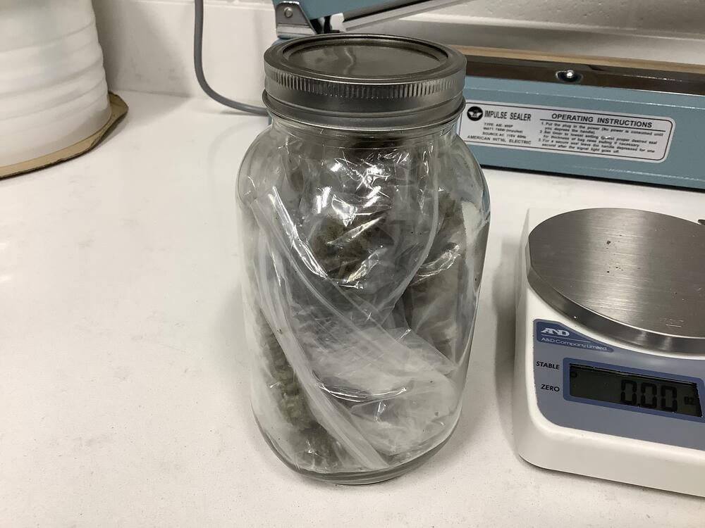 jar of marijuana