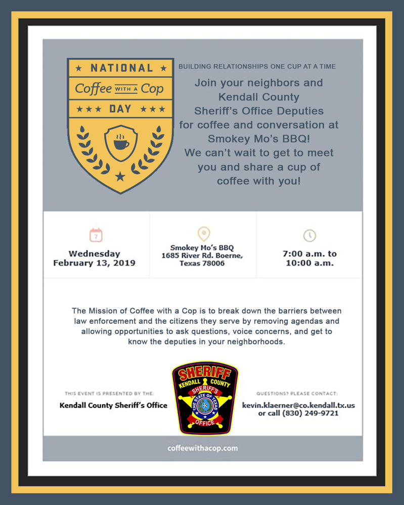 Coffee with a Cop Coming Soon Announcement Flyer 