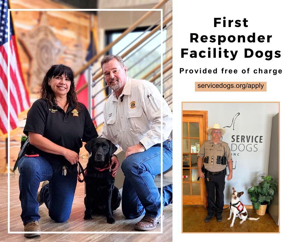 Sheriff Auxier and Deputy Quade with new service dog Renee