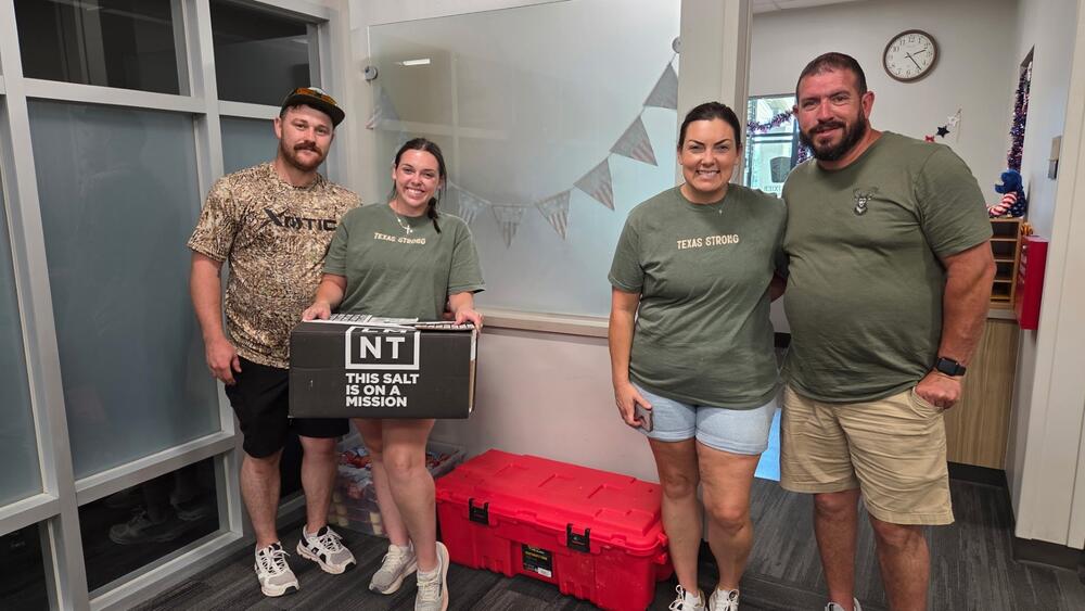 Texas Strong Group with Snack Donation