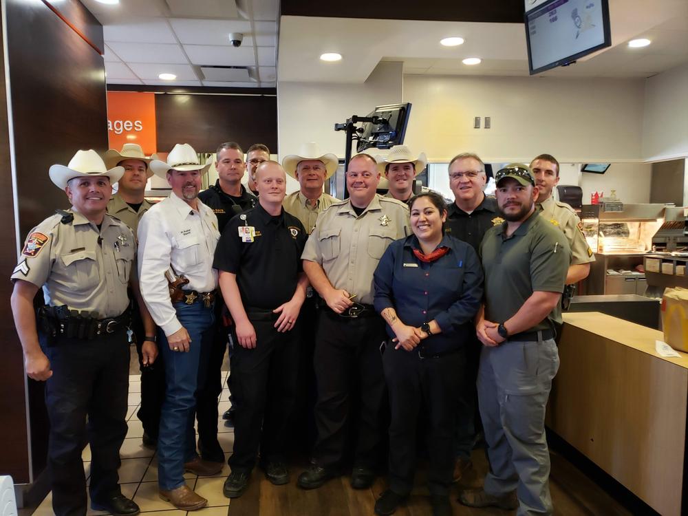 Police Officers with McDonalds Employees