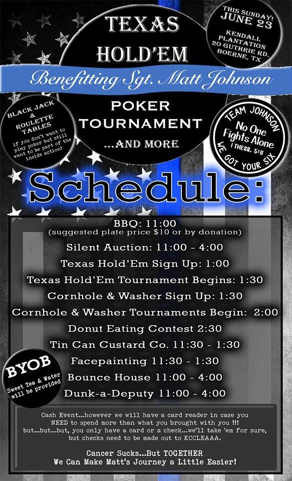 Johnson Benefit Poker Tournament Flyer 