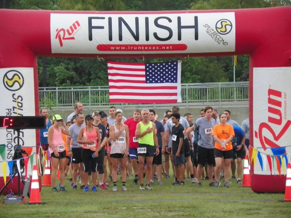 Group of marathon runners at Finish Line 