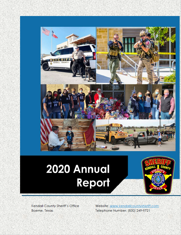 2020 KCSO Annual Report Cover Page